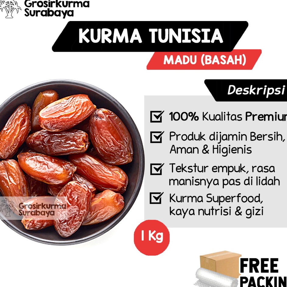 

Kekinian KURMA TUNISIA MADU 1KG Basah Kategori Superfood Kaya Nutrisi Gizi Bagus Untuk Bumil MPASI Suplemen