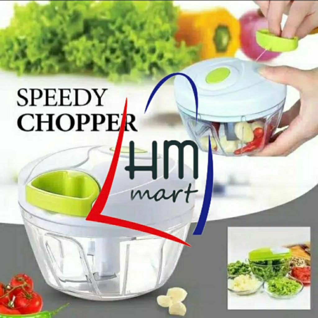 Speedy Chopper Murah Alat Pencacah Bawang Pisau Alat Pemotong Manual Blender Tangan Manual