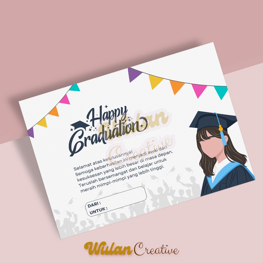 Kartu Ucapan Selamat Wisuda Happy Graduation