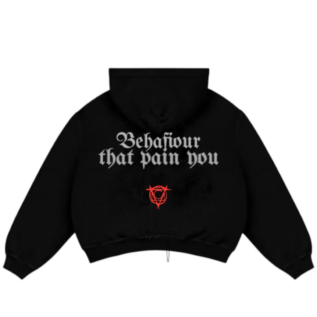 HOODIE BOXY BEHAVIOUR 330 GSM COTTON