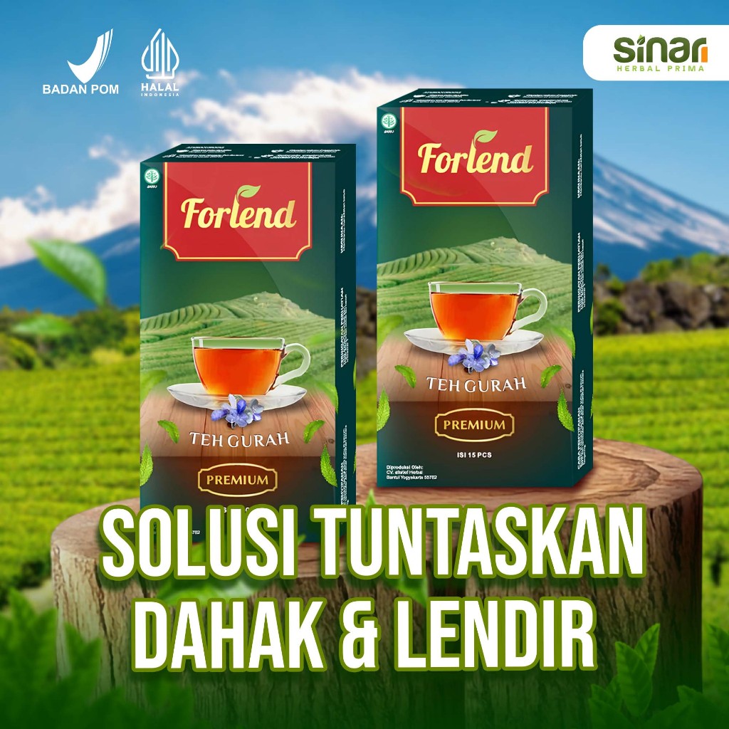 

PAKET HEMAT 2 BOX FORLEND - Teh Gurah Kuras Dahak & Lendir, Obat Asma, TBC, Sinusitis BPOM HALAL 100% ALAMI TANPA KIMIA