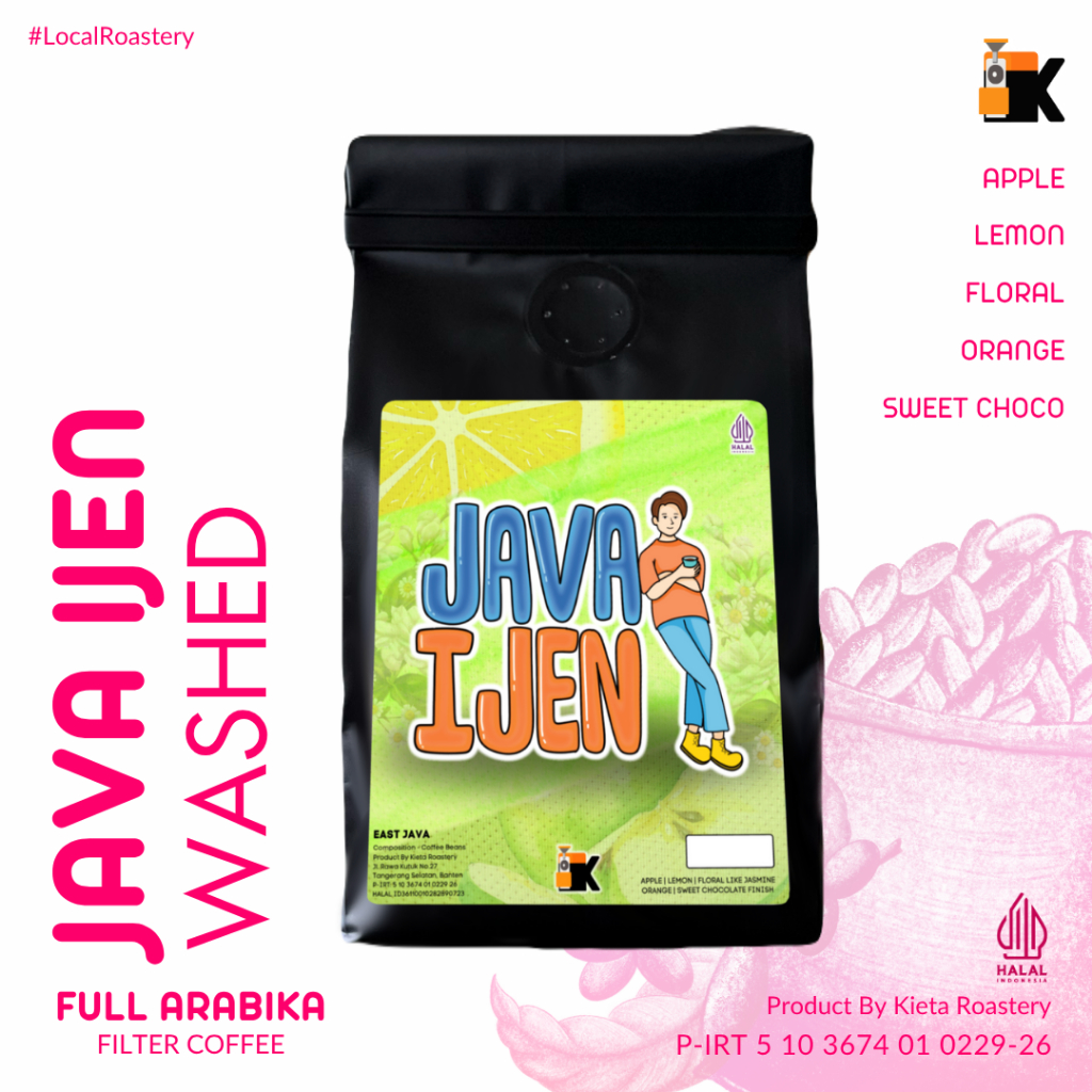 

Kieta Roastery - Biji Kopi Java Ijen 100% Arabika / Bubuk Roasted Coffee Bean