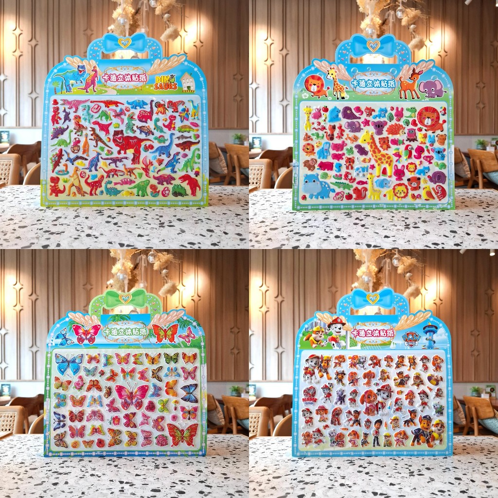 

[DH88] Gambar Tempel Tas Sticker Stiker Anak Karakter Hewan Kupu-Kupu Butterfly