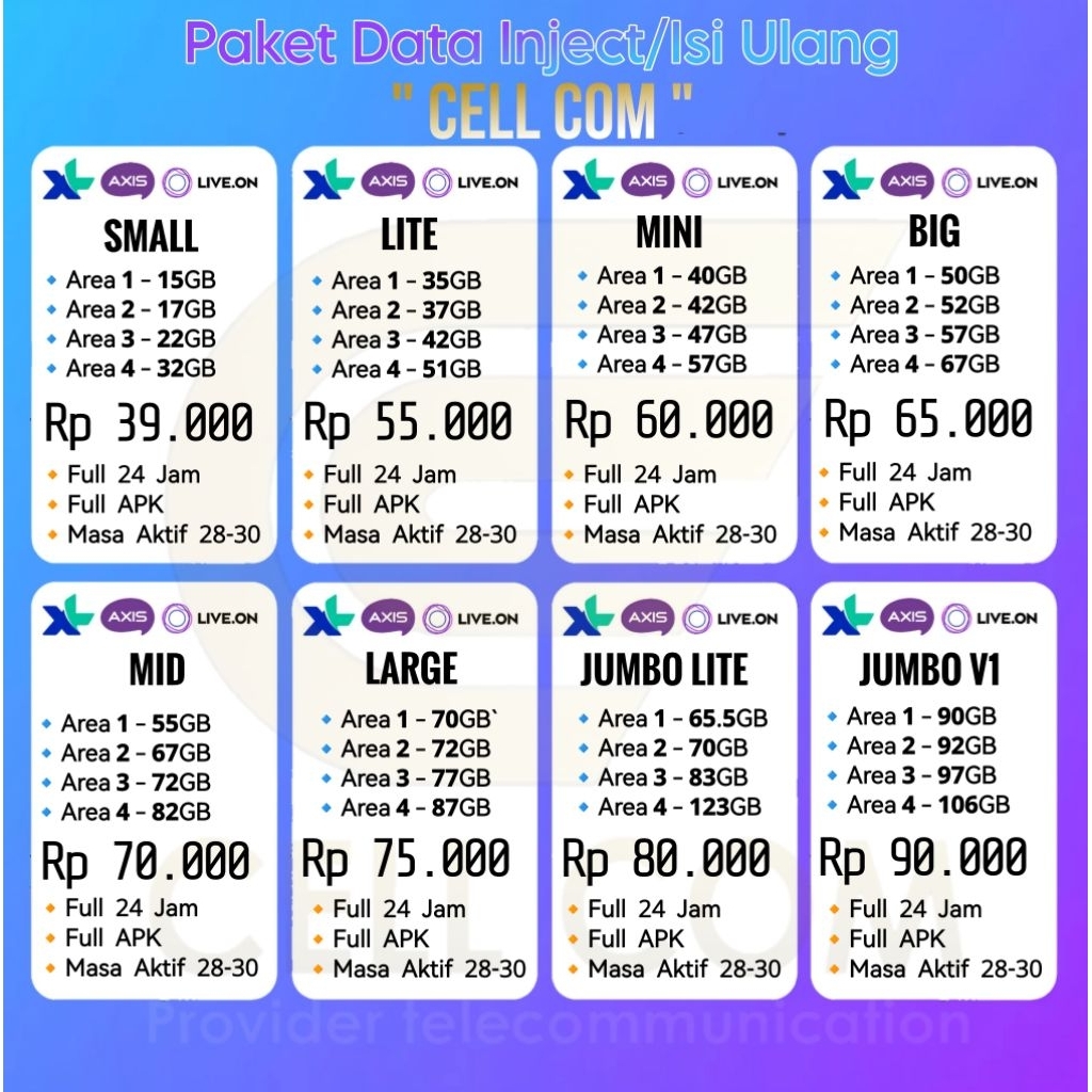 Paket data xl
