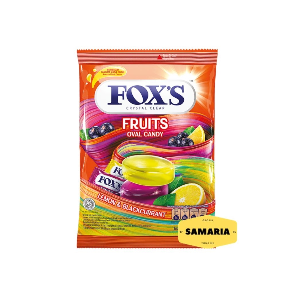 

Permen Fox Oval Fruit Rasa Aneka Buah Kemasan Bag 125 Gram (Isi 50 Pcs)