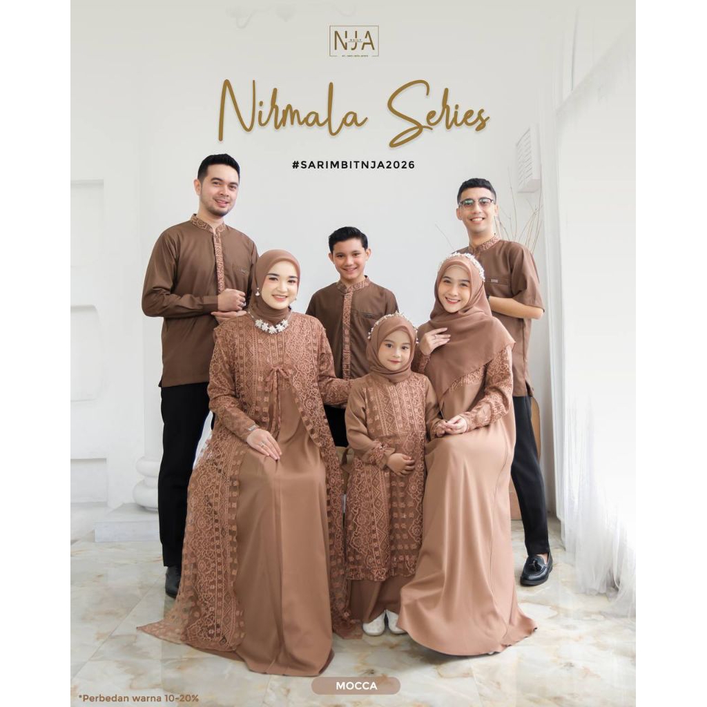 SARIMBIT NIRMALA BY NJA/ PRE-ORDER/ GAMIS LEBARAN/ SARIMBIT LEBARAN/ COUPLE LEBARAN/ COUPLE KELUARGA