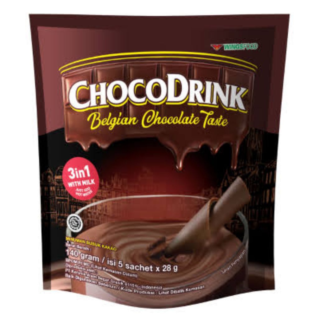 

CHOCODRINK Minuman Instan Belgian Cokelat 5 x 28 g