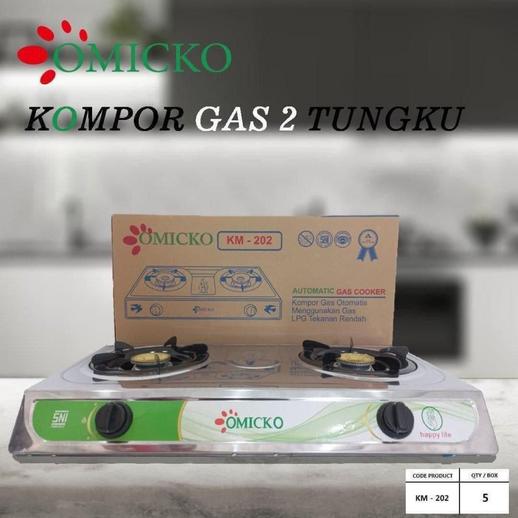 Kompor omicko 2 tungku