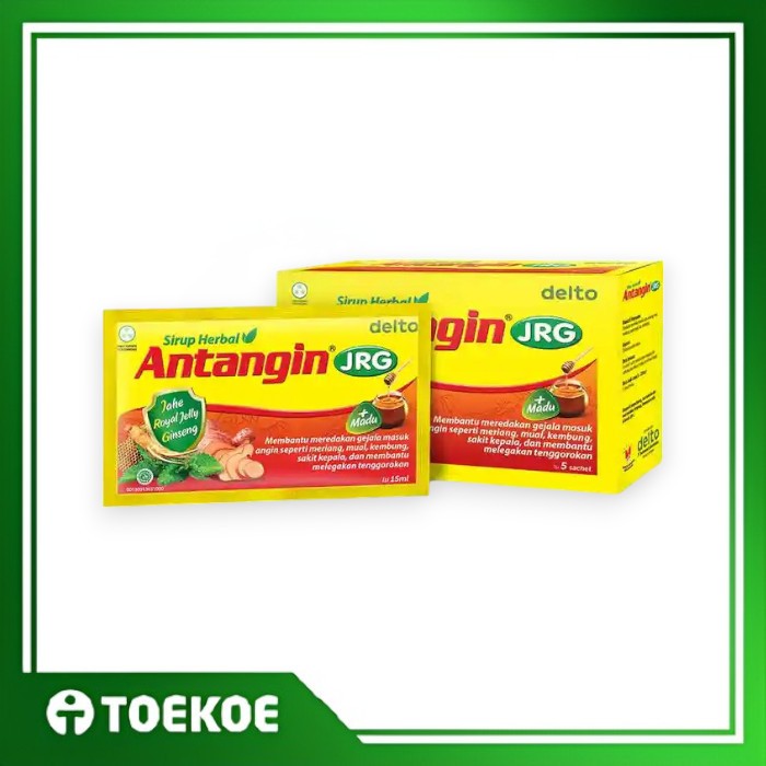 

TOEKOE Antangin JRG Sirup Herbal Pack 15ml [Isi 12 Sachet]