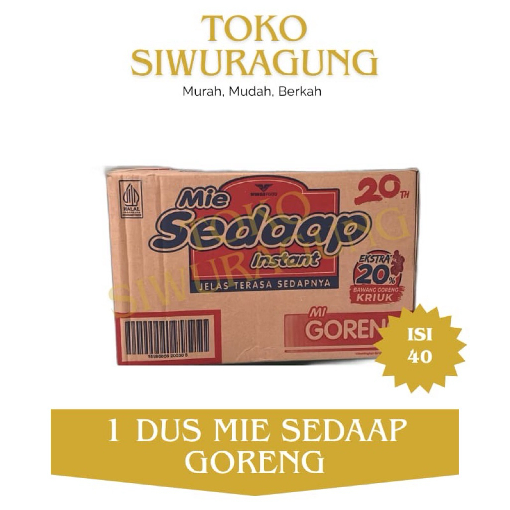 

DUS MIE SEDAAP GORENG ISI 40 PCS