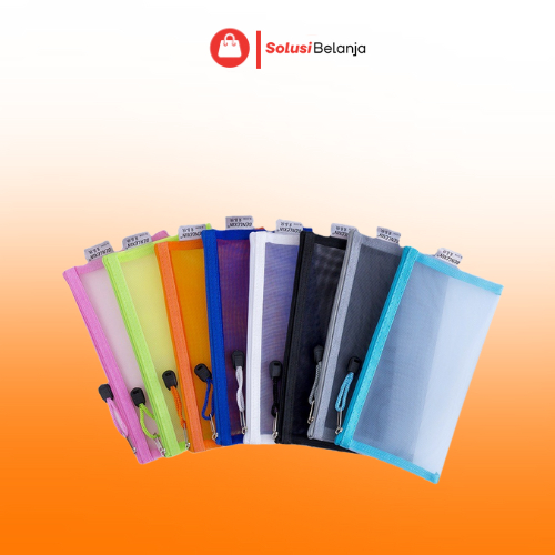 

KOTAK PENSIL TEMPAT PENSIL JARING TRANSPARAN TEMPAT PENSIL TRANSPARANT POLOS IMPORT Y3420