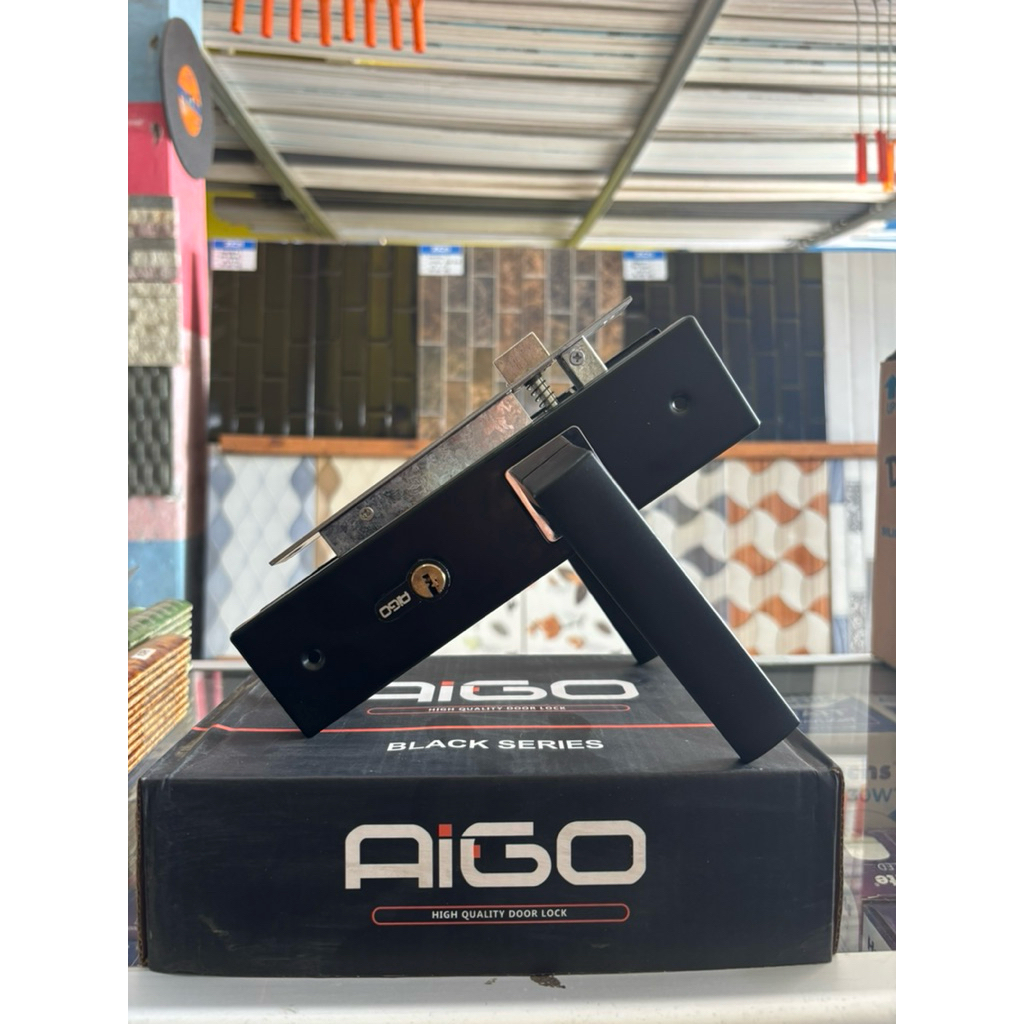KUNCI PINTU / HANDLE PINTU AIGO BLACK SERIES