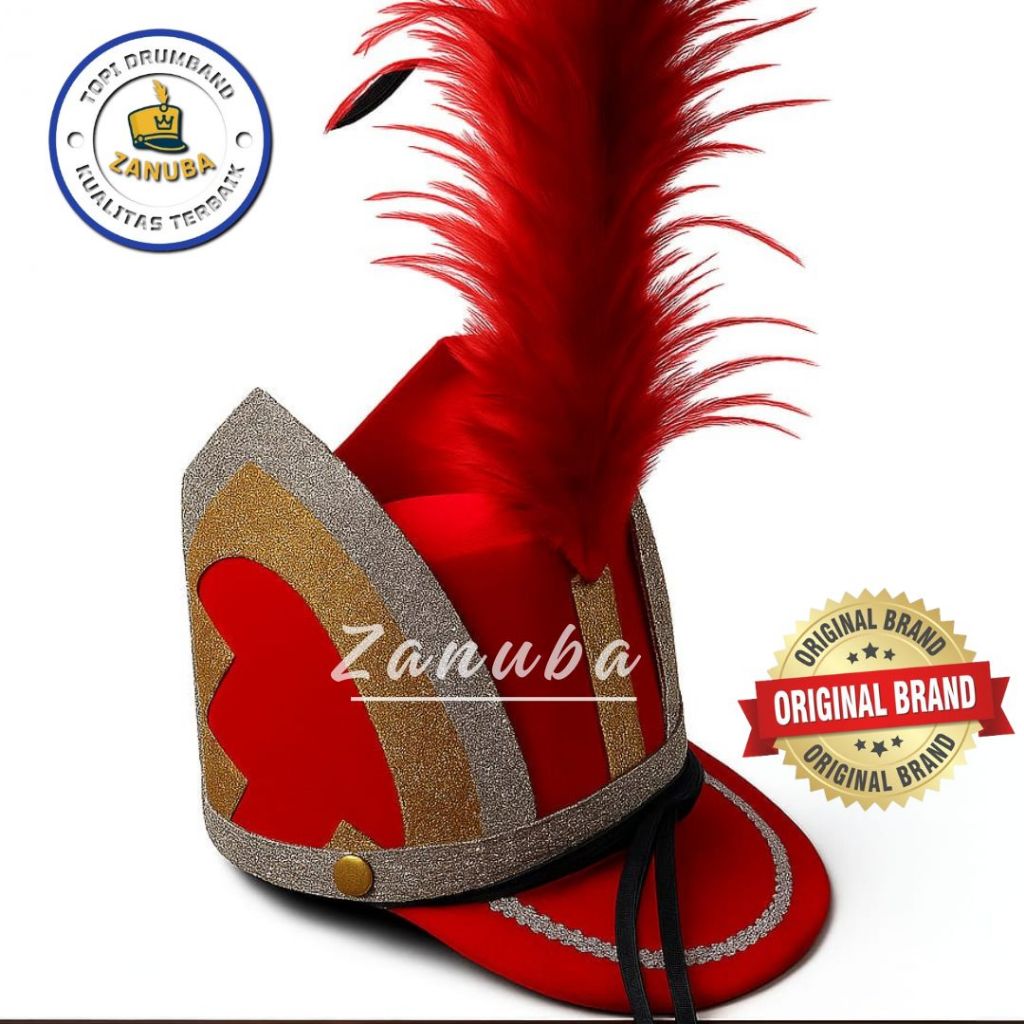 Topi Drumband Topi Mayoret Merah Putih