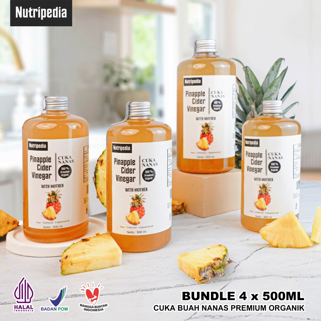 

Nutripedia Cuka Nanas Paket Hemat 2 Liter Original Untuk Kesehatan / Obat Diabetes Alami