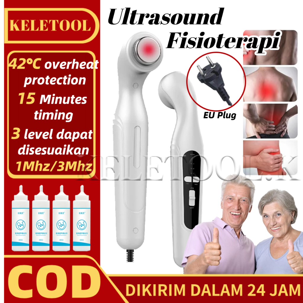 Fisioterapi Ultrasonik Peralatan  Mesin Ultrasonik Instrumen Portable  1Mhz/3Mhz  Pain Relief Therap