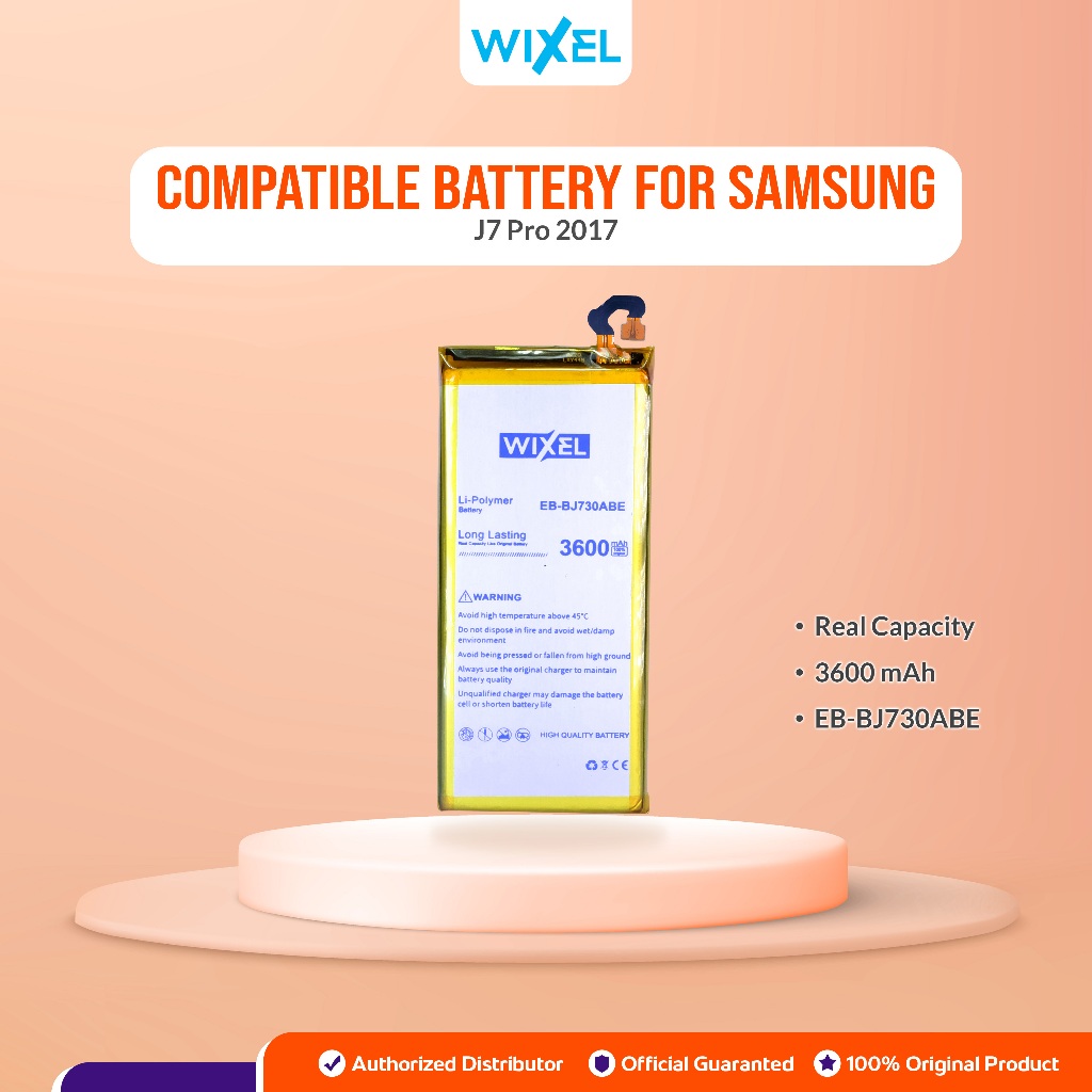 WIXEL Baterai EB-BJ730ABE Samsung Galaxy J7 PRO 2017 J730 Double Power Original Batre Batrai Battery