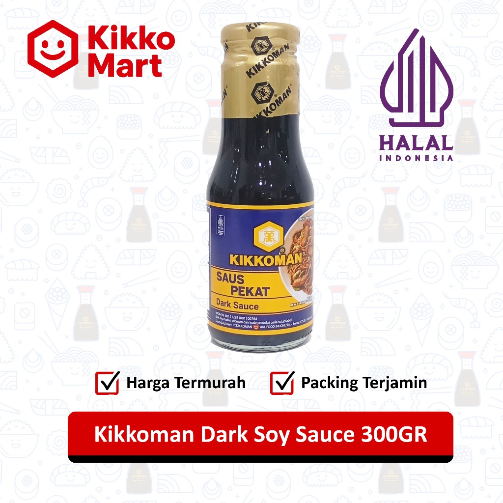 

Kikkoman Dark Sauce Halal 300gr – Kecap Asin Hitam Pekat Siap Pakai – Cocok untuk Nasi Goreng, Tumisan, Mie, dan Masakan Asia