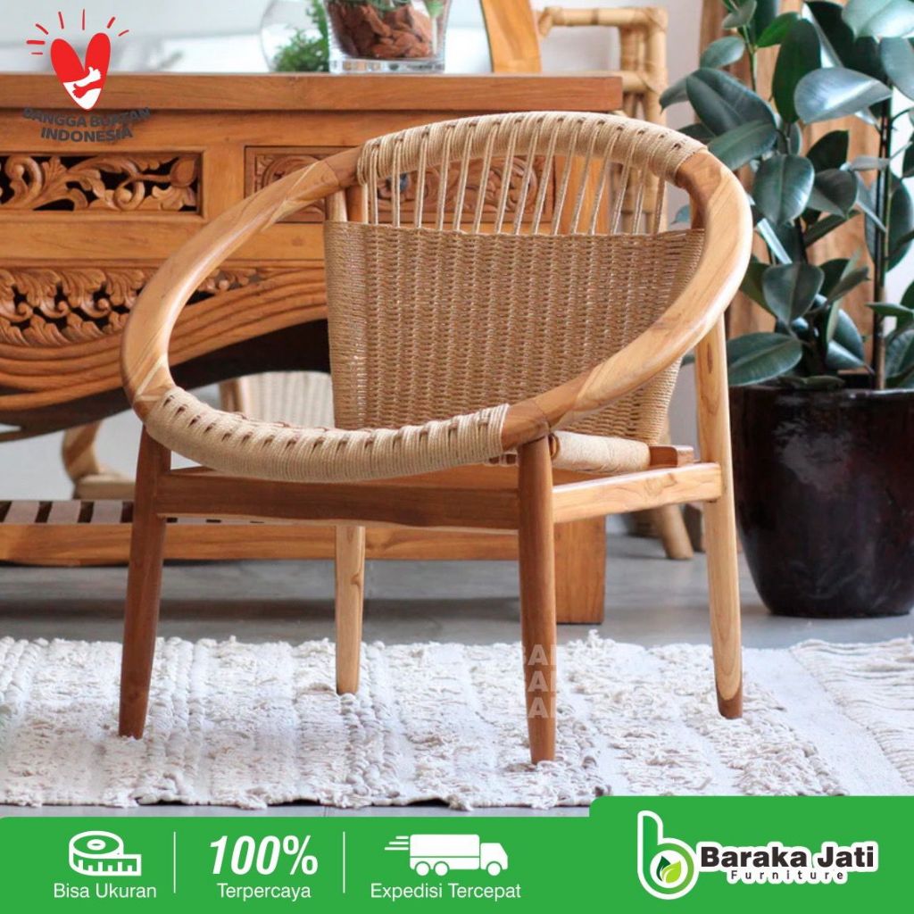 KURSI TALI BALON - KURSI MINIMALIS BALON - KURSI TALI - KURSI LINGKARAN TALI