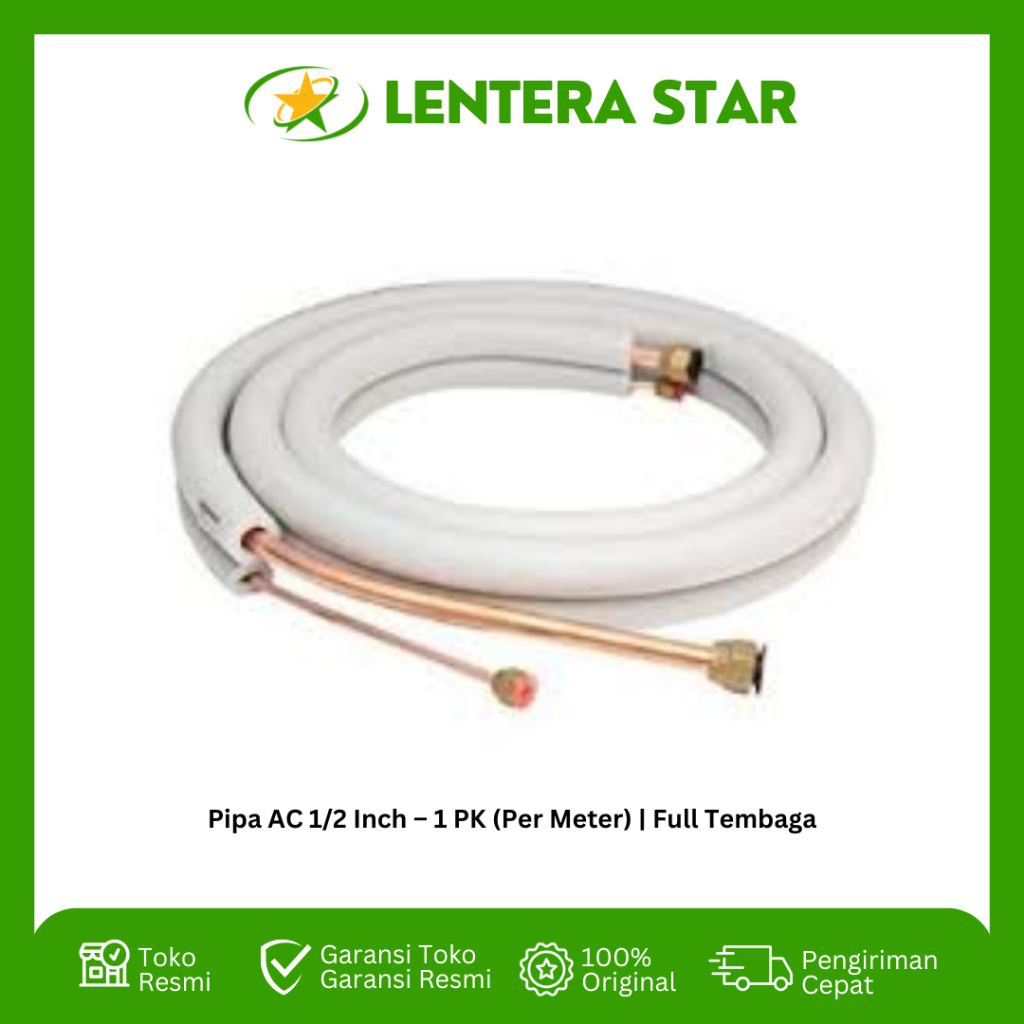 Pipa AC 1/2 – 1 PK (Per Meter) | Full Tembaga