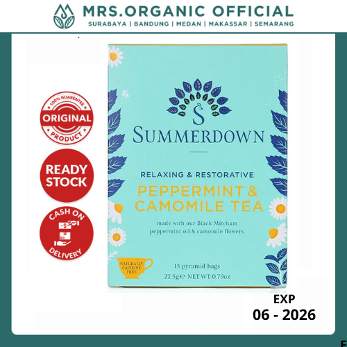 

Teh Herbal Summerdown English Peppermint & Camomile Tea 15 Kantong - Menenangkan Anti Stres Relax