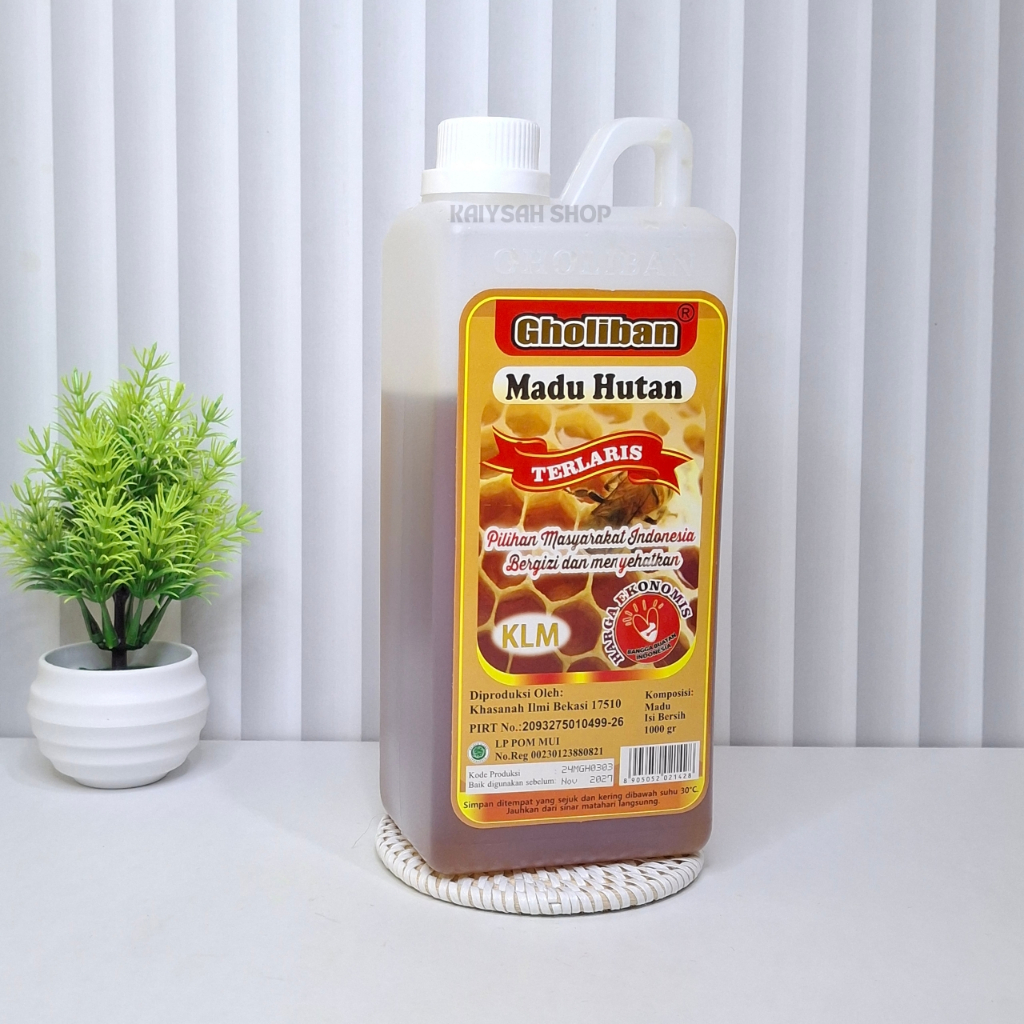 

Madu Hutan Super Kalimantan Bee Polen Royal Jelly & Propolis Gholiban 1000 ml 1 kg
