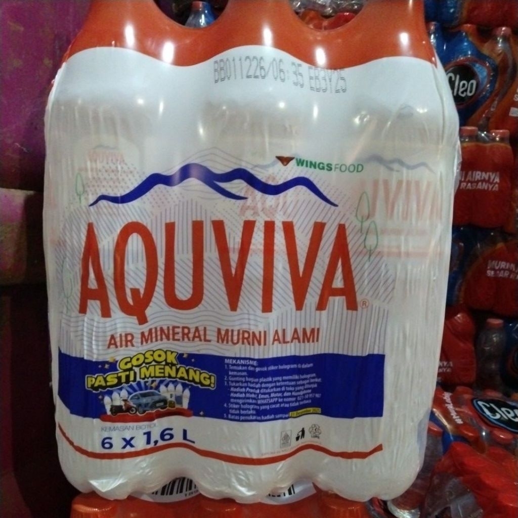 

aquviva botol 1600 ml isi 6 botol