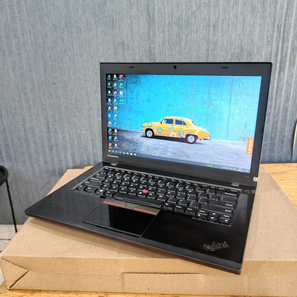 Laptop Lenovo Thinkpad T450, Core i5 - 5300U, - Hd Graphics 5500, Ram 8/256Gb, Lengkap, Black