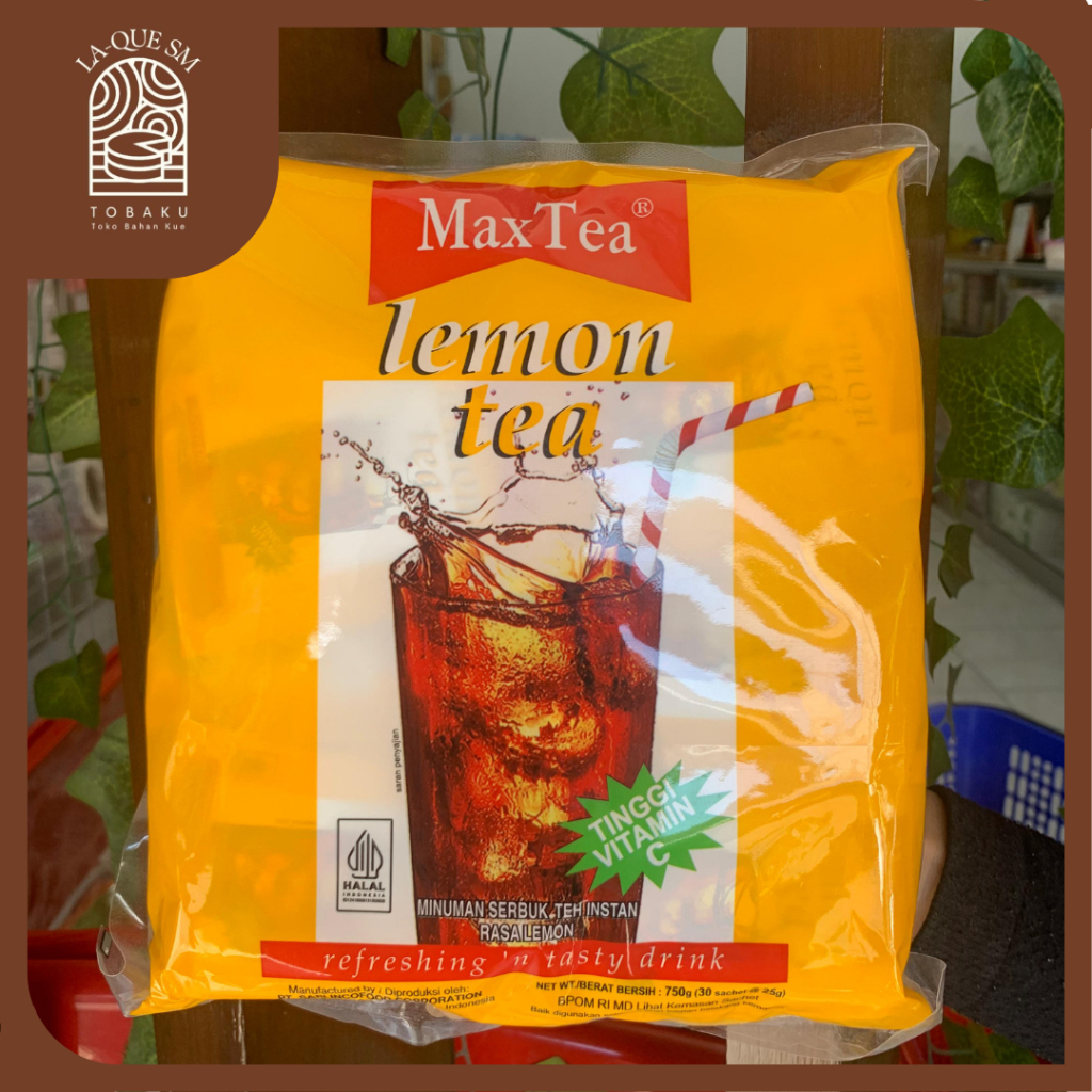 

Tobaku LA-QUE SM | MaxTea Lemon Tea Minuman Serbuk Teh Instan Rasa Lemon isi 30 Sachet