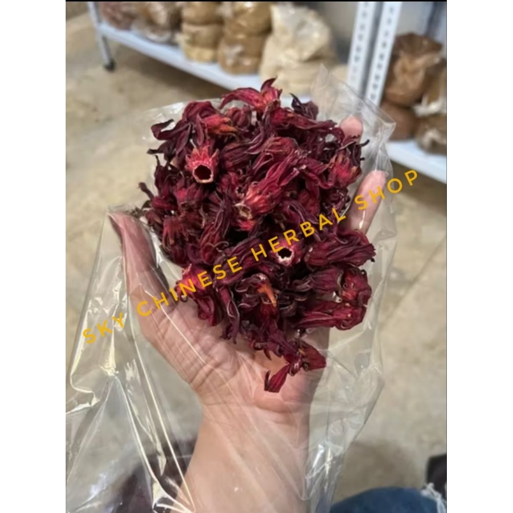 

Teh Bunga Rosella Flower / Dried Hibiscus Sabdariffa Luo Shen Hua / Red Rosela Wangi Roselle Merah Rozelle Artisan Tea