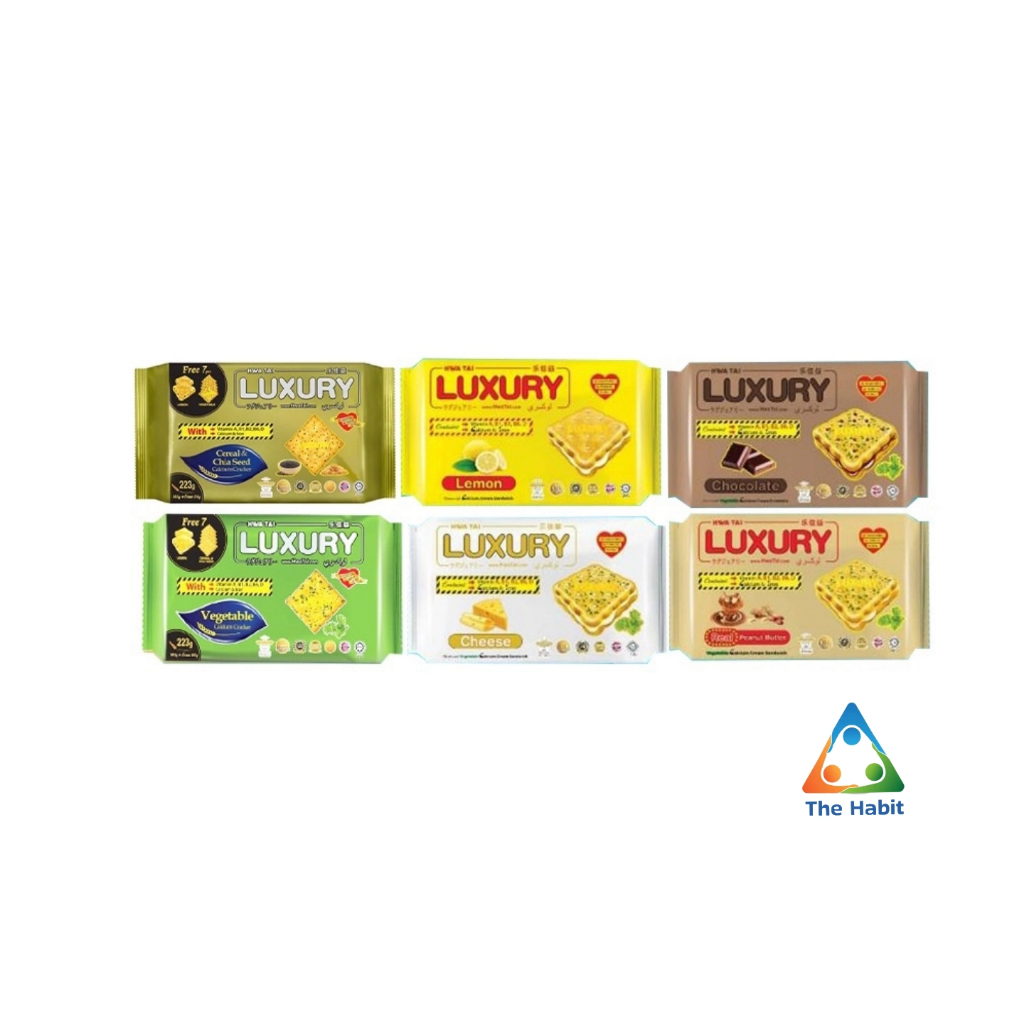 

(The Habit) Hwa Tai Luxury biskuit sandwich cream rasa COKLAT / TIRAMISU / LEMON / CHEESE KEJU 200gr