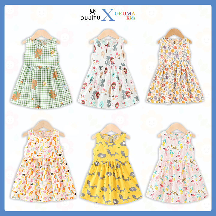 Dress Anak Perempuan Bahan Katun Premium by Oujitu