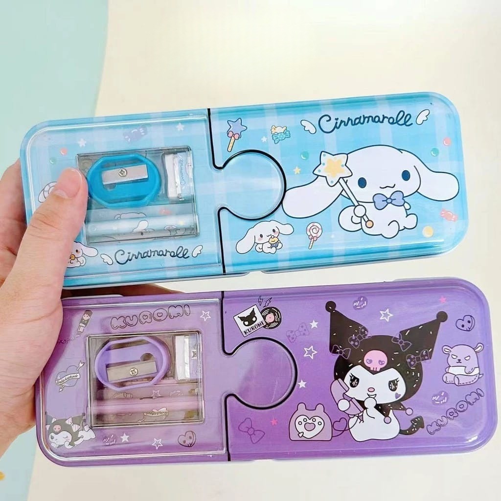 

Kotak Pensil Anak Multifungsi Motif Kartun Sanrio 4IN1 2Tingkat