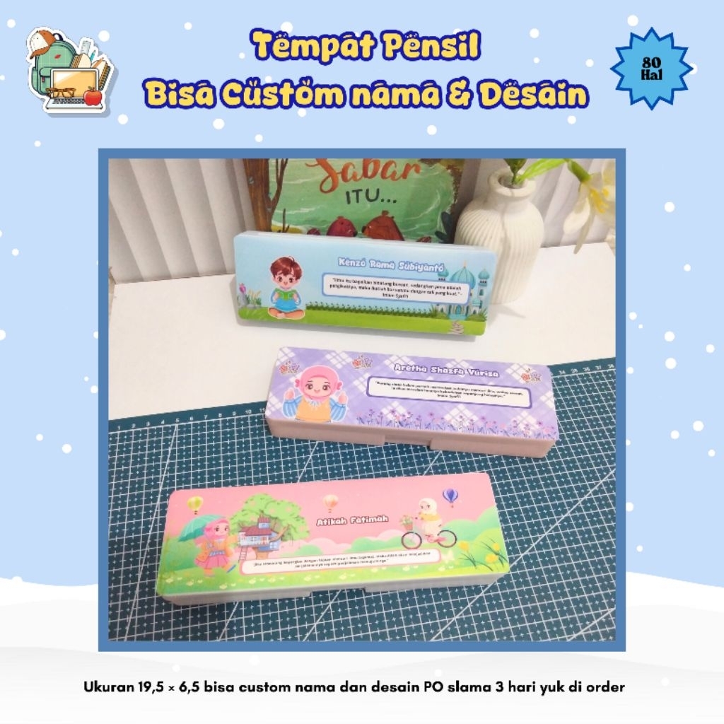 

Tempat Pensil Custom Nama - Tempat Pensil Cantik