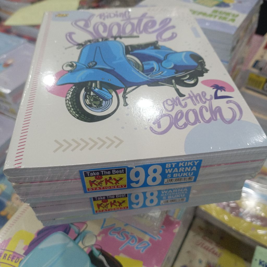 

BT KIKY BERWARNA ISI 98 LEMBAR 1 PACK ( 5 BUKU) | BUKU TULIS BERGARIS