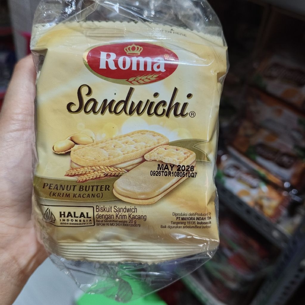 

Roma Sandwichi renceng isi 10 bks @20 gr