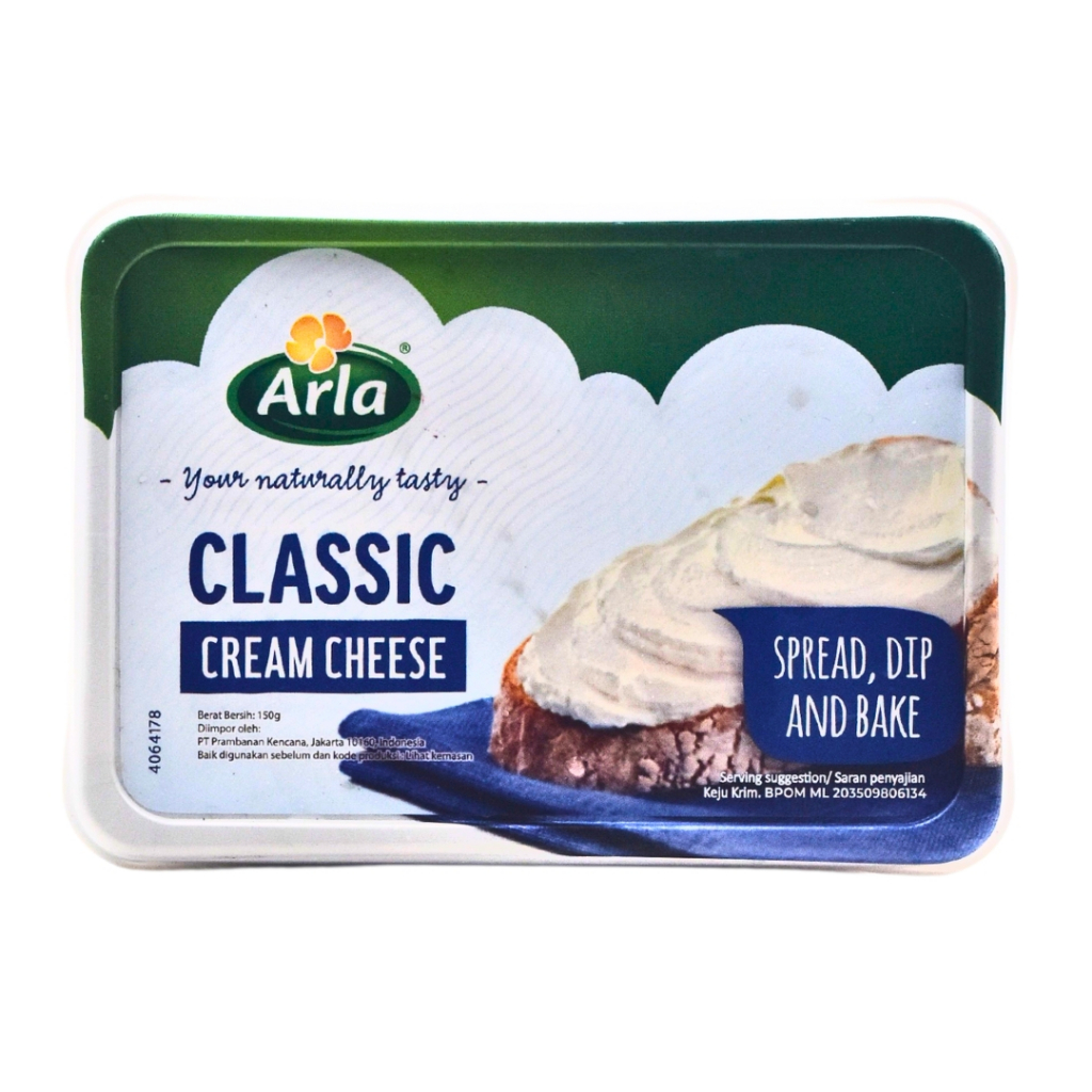 

[oddsolshop] pekanbaru/Arla Classic Cream Cheese 150GR Natural Keju Krim Klasik Spread Dip Bake