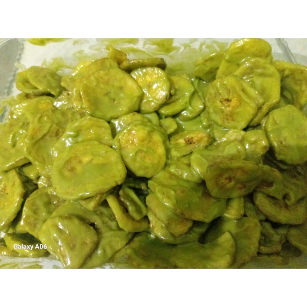 

KERIPIK PISANG GREENTEA lumer/berat 150gr