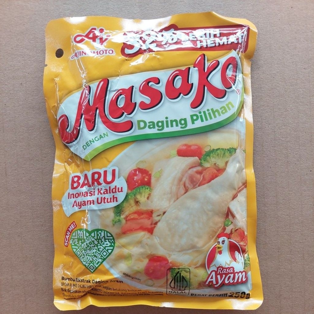 

Masako Ayam Isi 250 Gram Kemasan 10.000