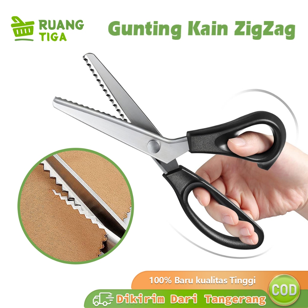 

Gunting Gerigi Kain Penjahit Bulat Gelombang Panjang 7 mm Stainless Steel Gunting Kain Kertas