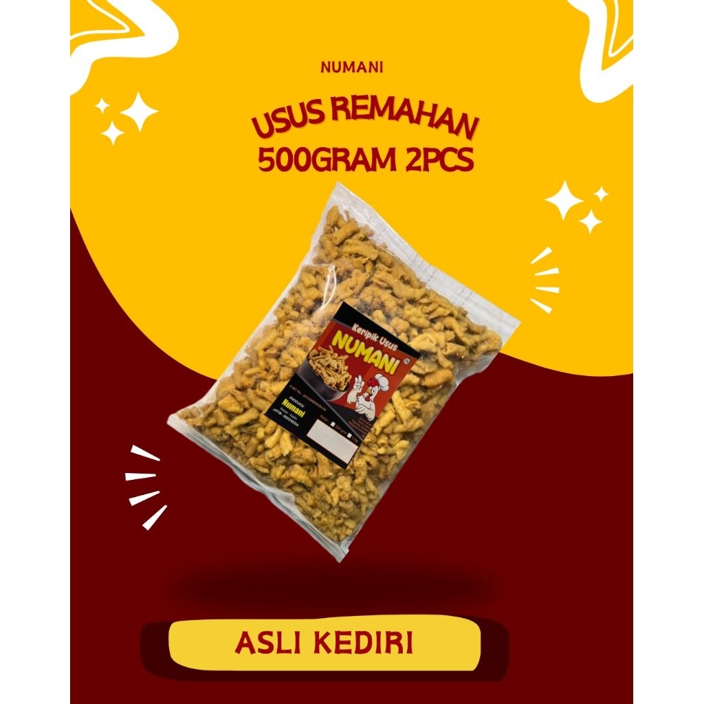 

(Numani) Remahan keripik usus ayam 500gram 2 pcs
