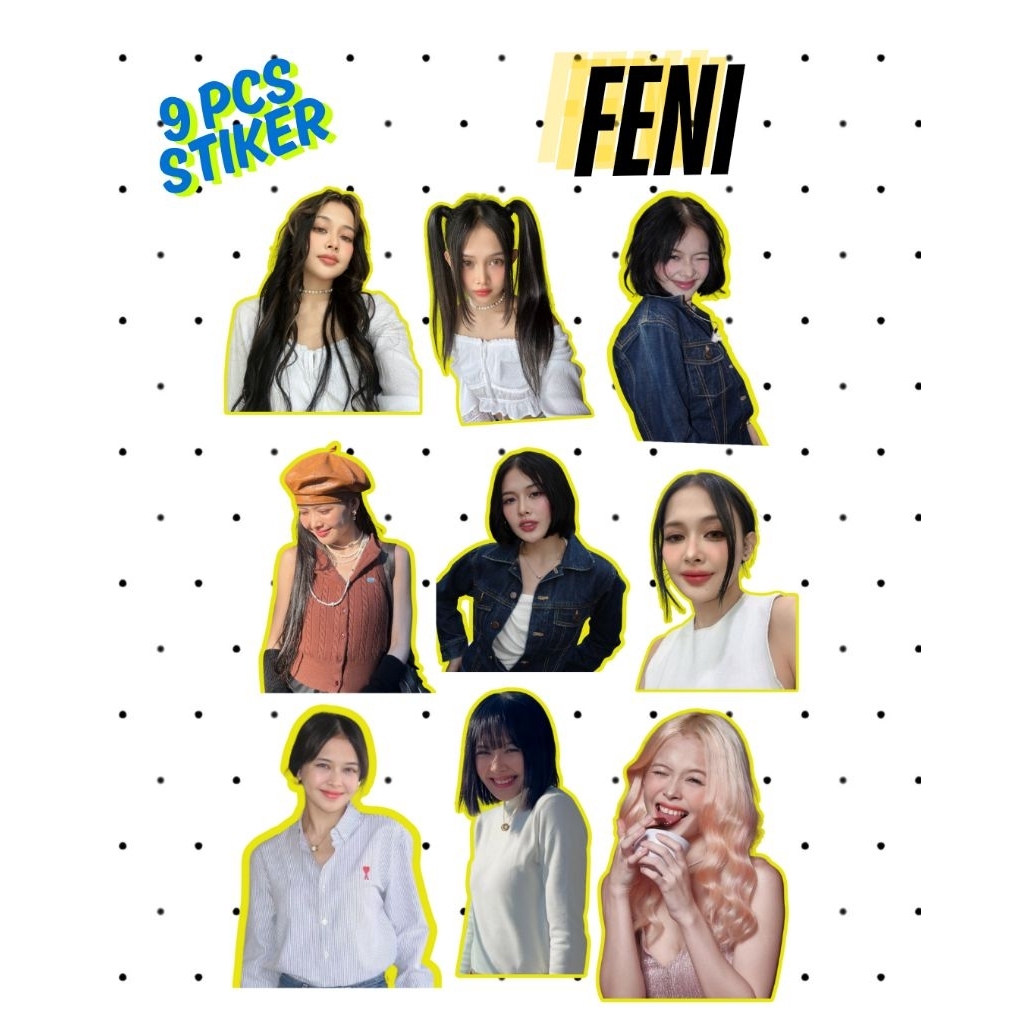 [ISI 9] Stiker JKT48 FENI Waterproof Vinyl Doff – Kualitas Premium