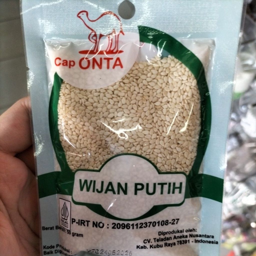 

cap onta wijen putih 50 gr