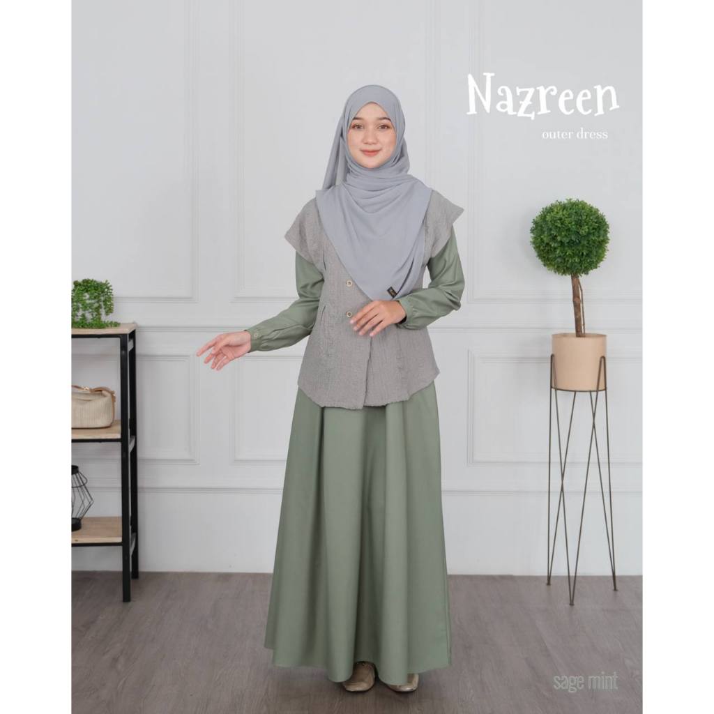 RISKIRICH Nazreen Gamis Vest Casual Outfit Remaja Kekinian