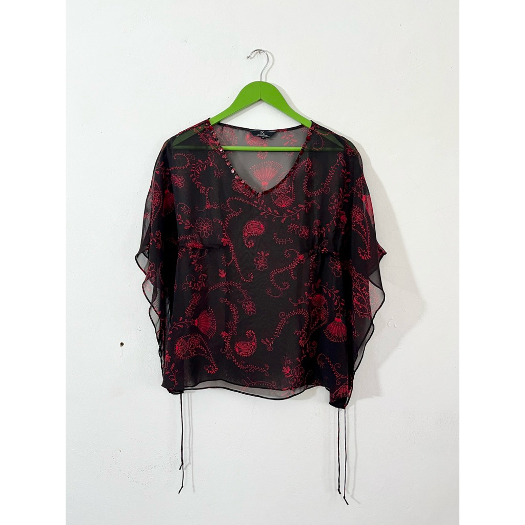 PS Chiffon Blouse Floral Black