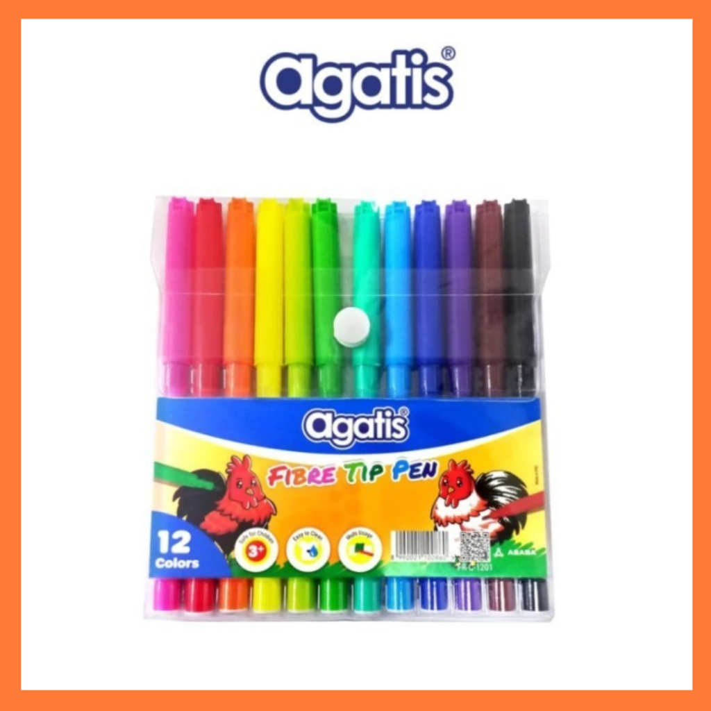 

Spidol Agatis Fibre Tip Pen Isi 12 Warna