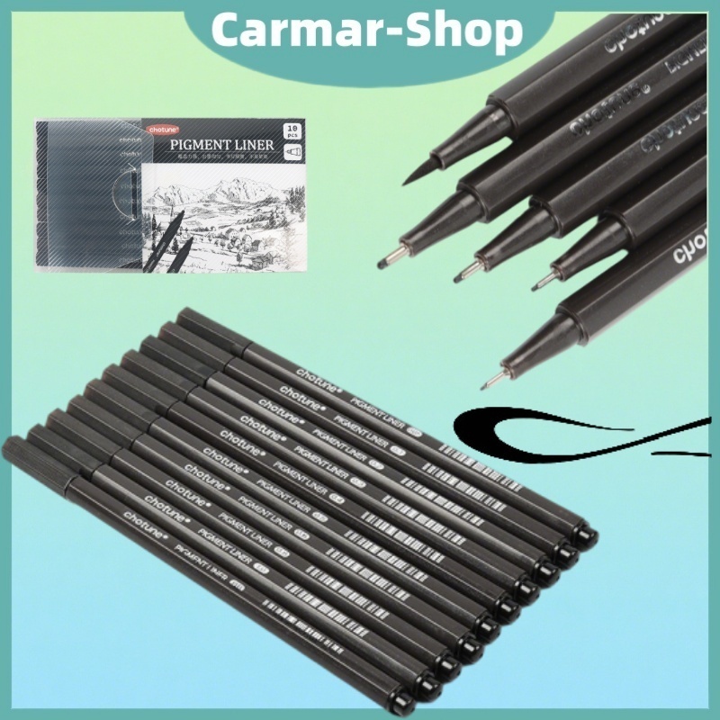 

Drawing Pen Set 10 Drawing Pen Pena Gambar Waterproof Pigment Ink