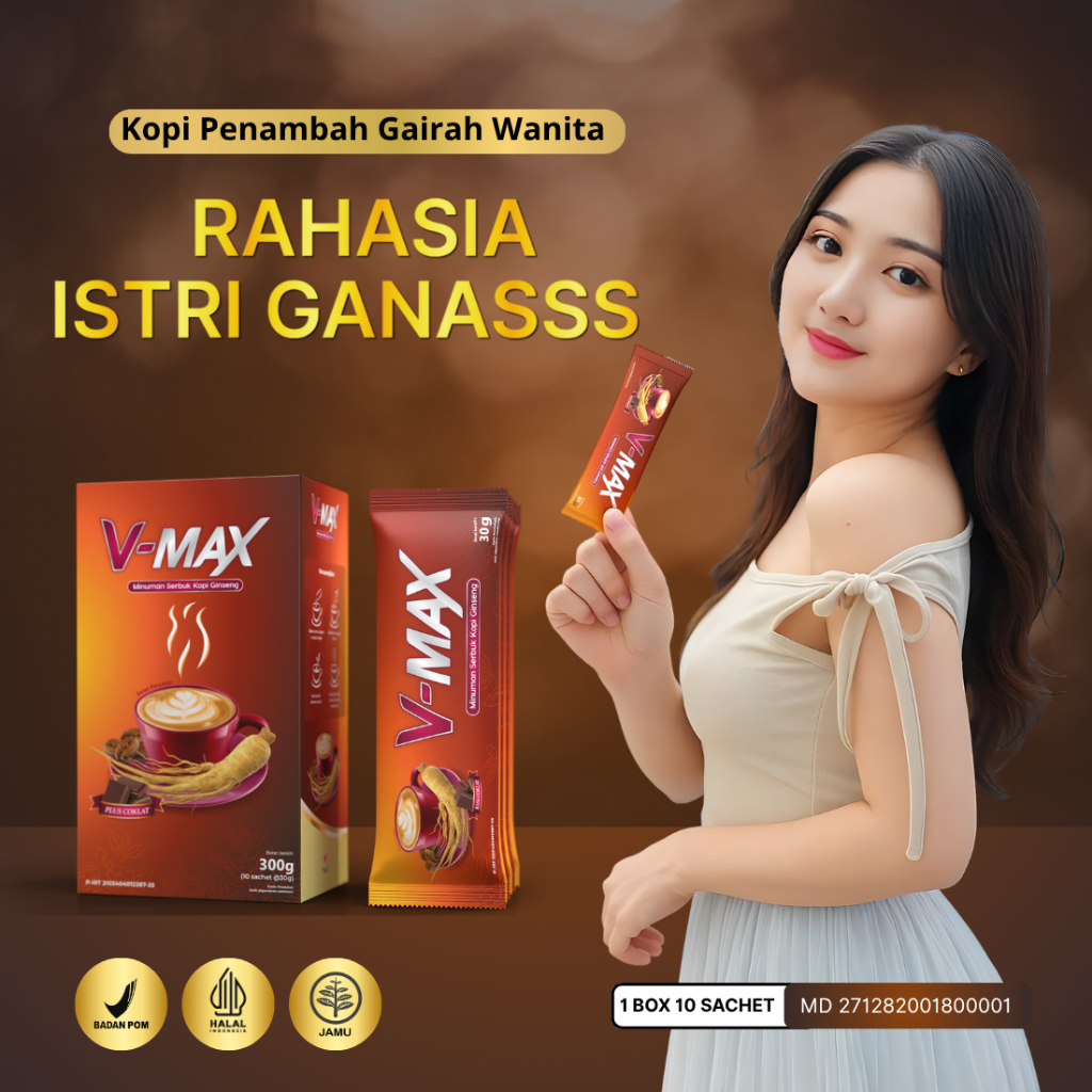 

VMAX Kopi Rasa Coklat Kopi Stamina Wanita Penambah gairah sexsual wanita Tahan Lama Diranjang Original BPOM