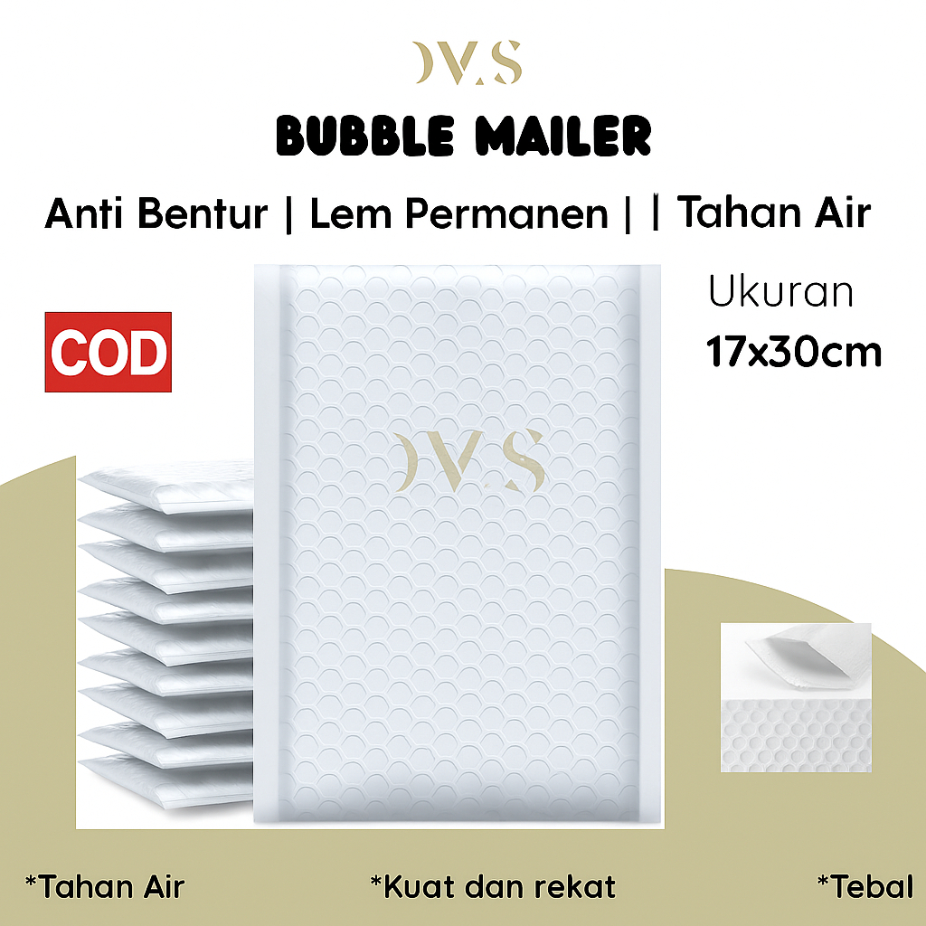 

Amplop Bubble Mailer 17x30 – Anti Bentur & Tahan Air | Packing Aman Online Shop
