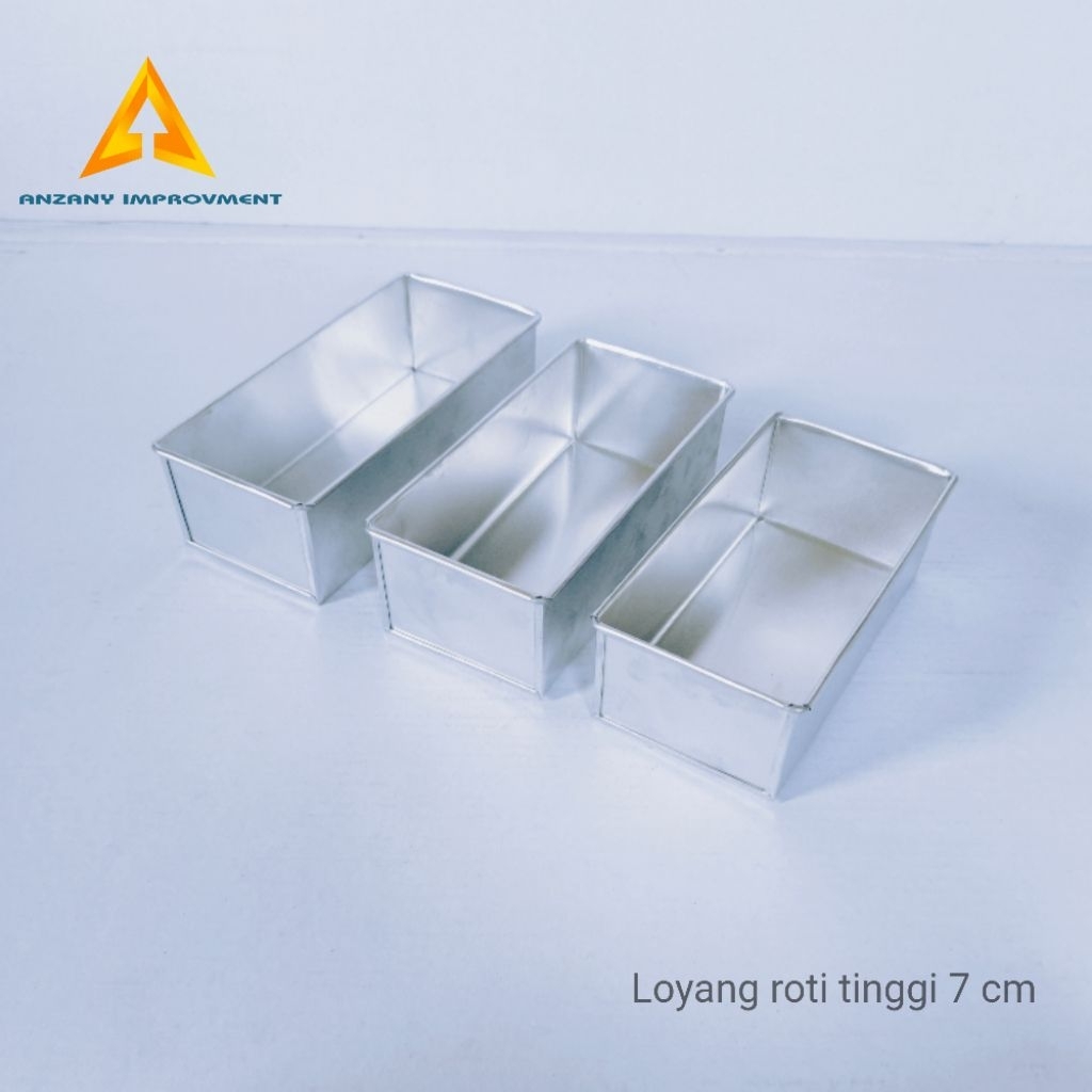 Loyang roti tawar, loyang roti sobek, loyang roti tinggi 7 ukuran 20x10x7 22x10x7 24x10x7  bahan alu