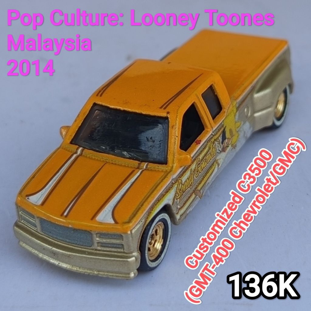 Hot Wheels Pop Culture Looney Toones Customized C3500 GMT 400 Chevrolet GMC Speedy Gonzales